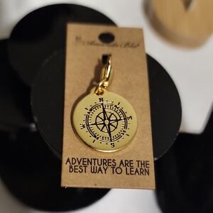 Amanda Blu Heartfelt Emotion Clip  On Medalion Gold Tone